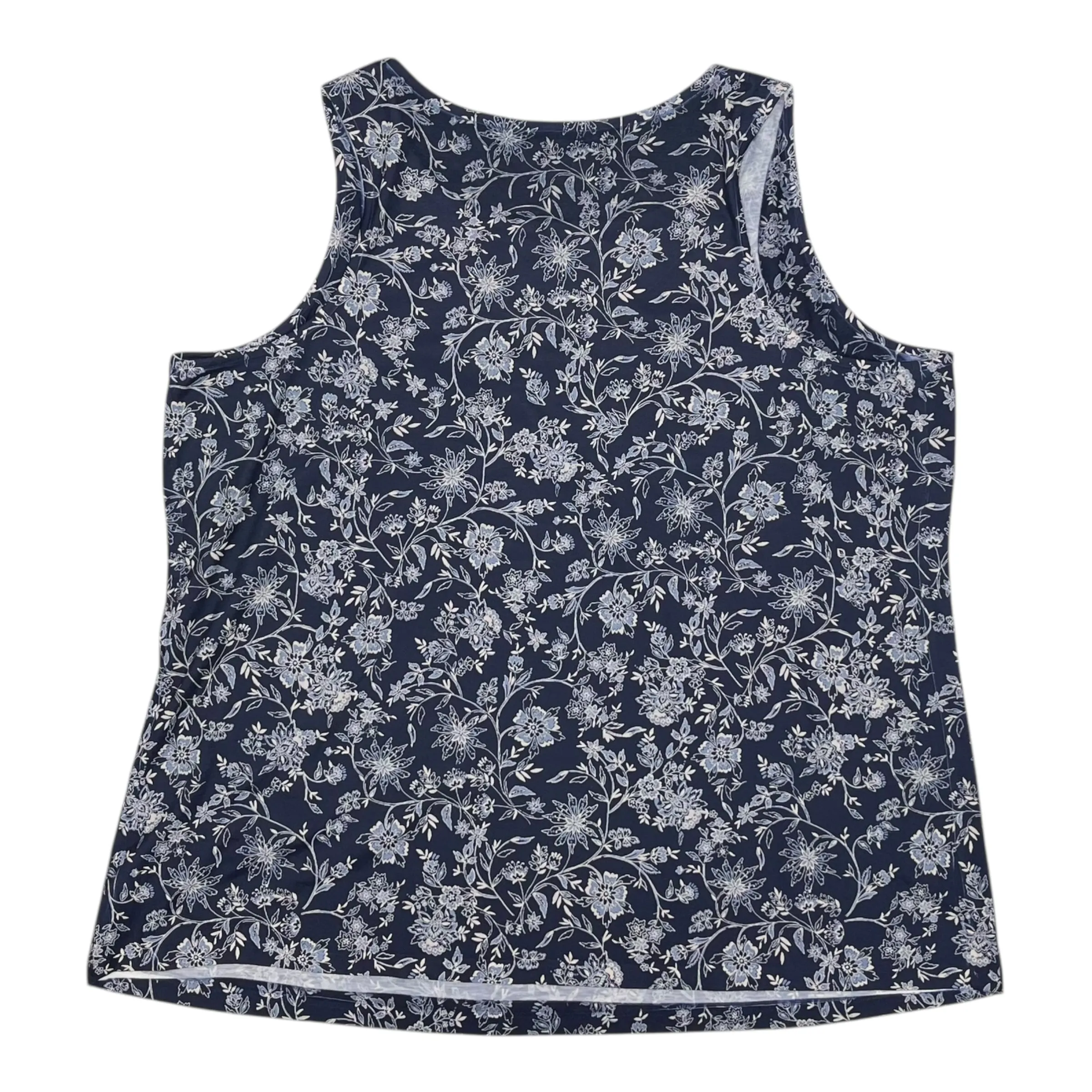 Tank Top By Croft And Barrow In Blue, Size:3X