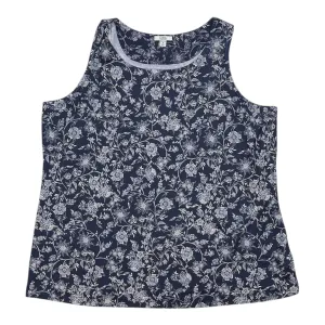 Tank Top By Croft And Barrow In Blue, Size:3X
