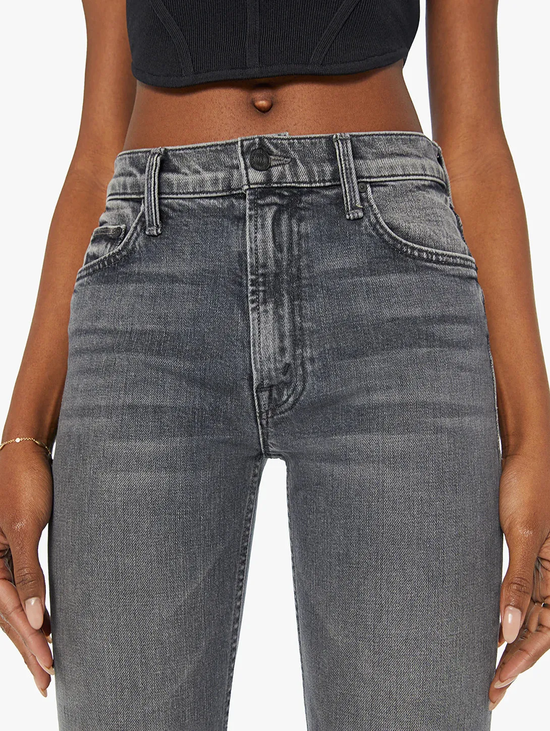 2025 FASHION TRENDS FOR WOMEN THE MID RISE RIDER SKIMP - OUTTA SIGHT - MOTHER DENIM