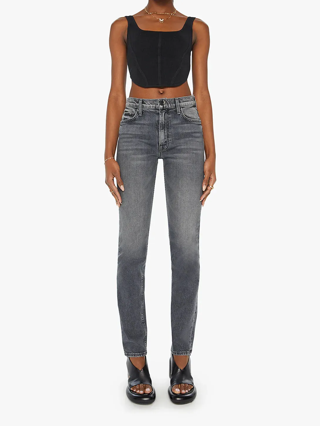 2025 FASHION TRENDS FOR WOMEN THE MID RISE RIDER SKIMP - OUTTA SIGHT - MOTHER DENIM