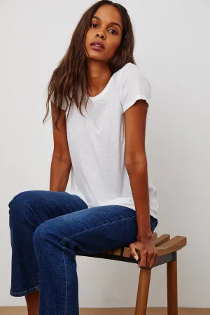 2025 FASHION TRENDS FOR WOMEN TILLY ORIGINAL SLUB CREW - WHITE - VELVET BY GRAHAM AND SPENCER