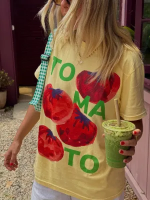 TOMATO REGULAR T-SHIRT - BUTTER - MAKU