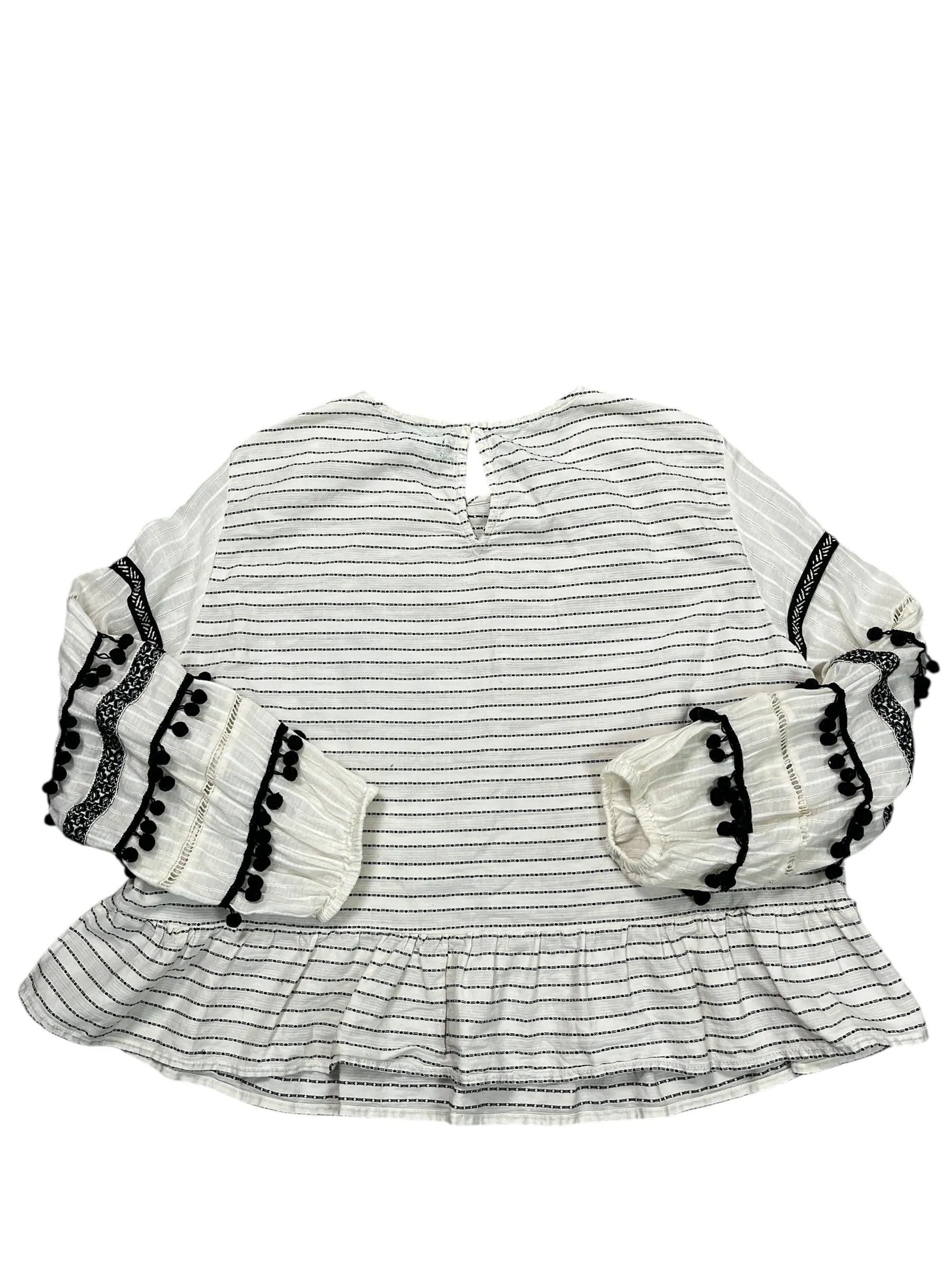 Top 3/4 Sleeve Basic By Zara In Cream, Size:Xl