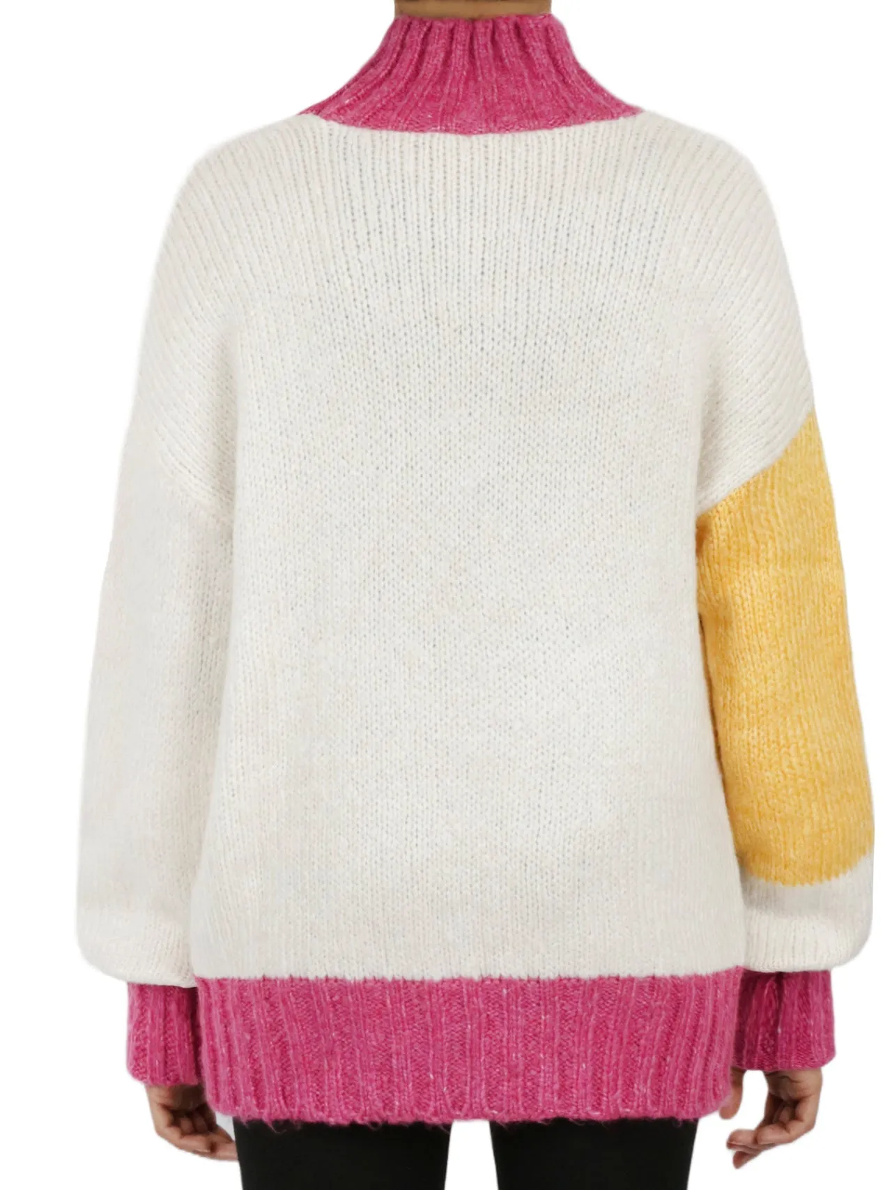 Top Rated Color Block Tunic Sweater  Limited Stock!