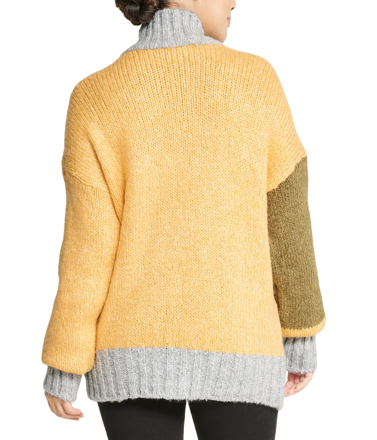 Top Rated Color Block Tunic Sweater  Limited Stock!