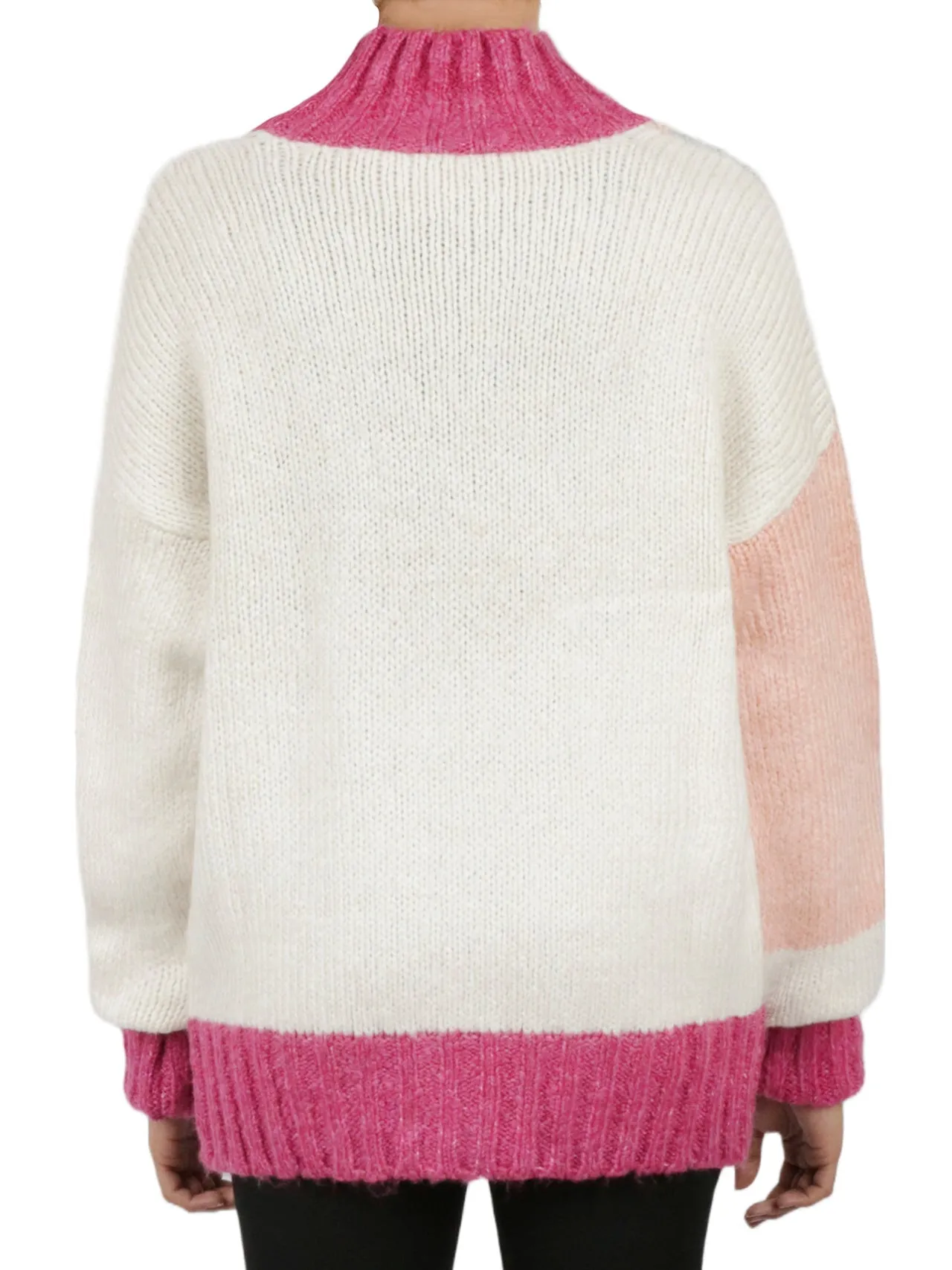 Top Rated Color Block Tunic Sweater  Limited Stock!