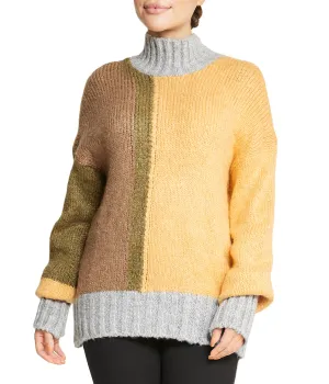 Top Rated Color Block Tunic Sweater  Limited Stock!