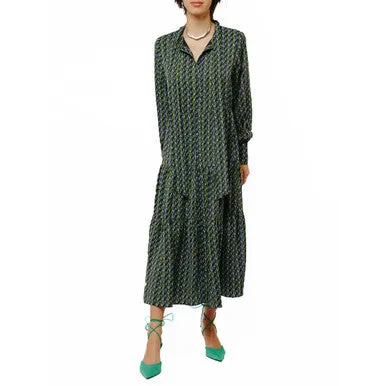 Top Rated Zamara Tie Neck Long Sleeve Tier Maxi Dress  Last Few Pieces!