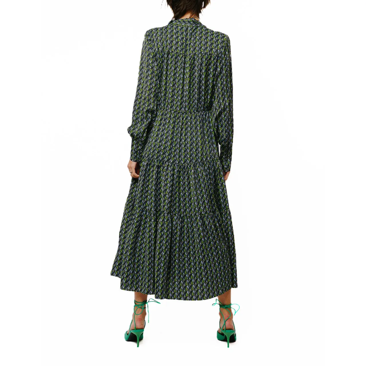 Top Rated Zamara Tie Neck Long Sleeve Tier Maxi Dress  Last Few Pieces!