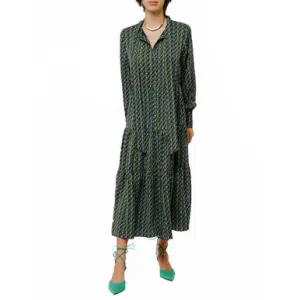Top Rated Zamara Tie Neck Long Sleeve Tier Maxi Dress  Last Few Pieces!
