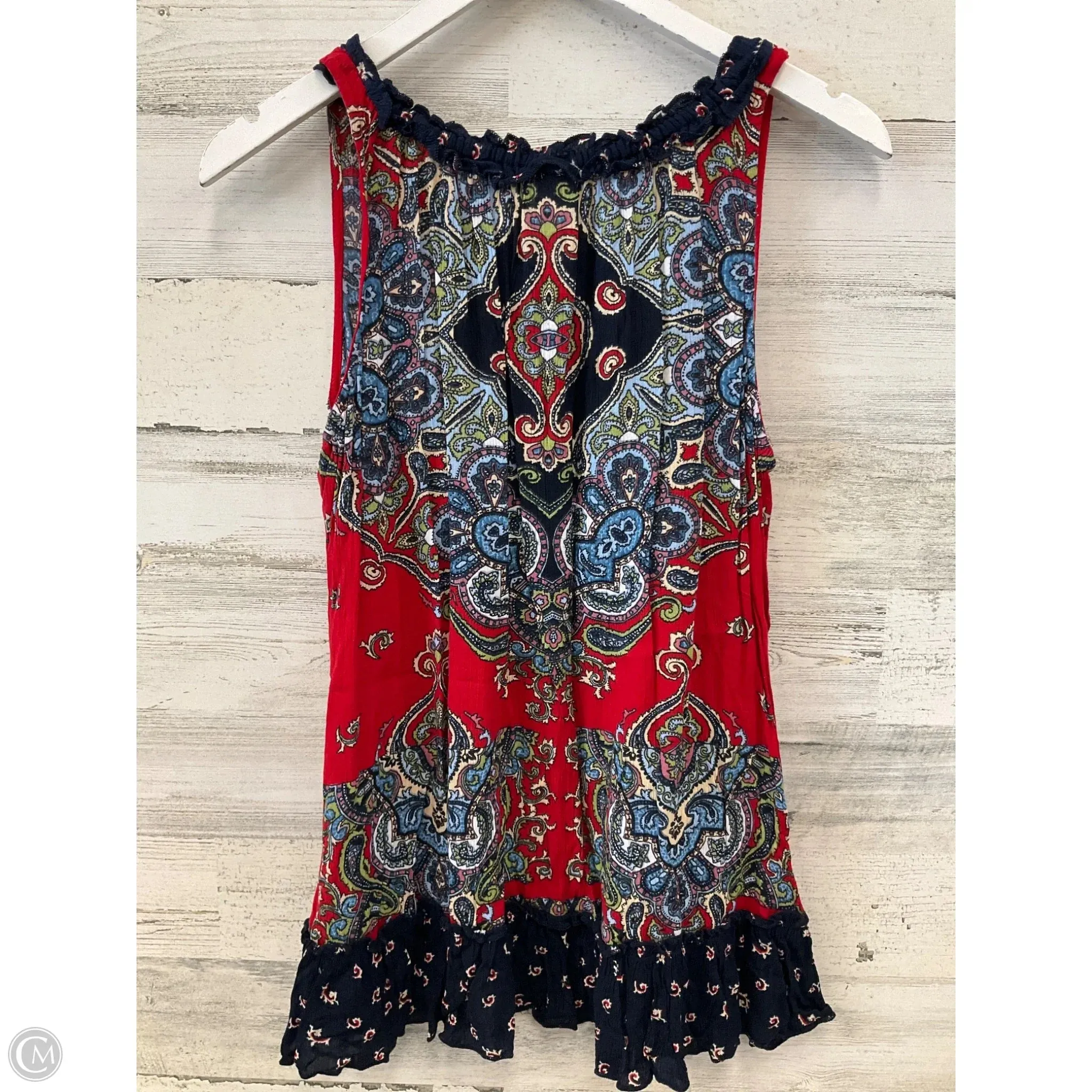 Top Sleeveless By Bila In Red, Size: L