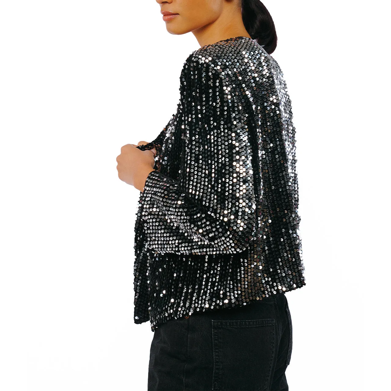 Trending Now Umera Velvet Sequin Jacket  Almost Gone!