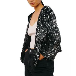 Trending Now Umera Velvet Sequin Jacket  Almost Gone!