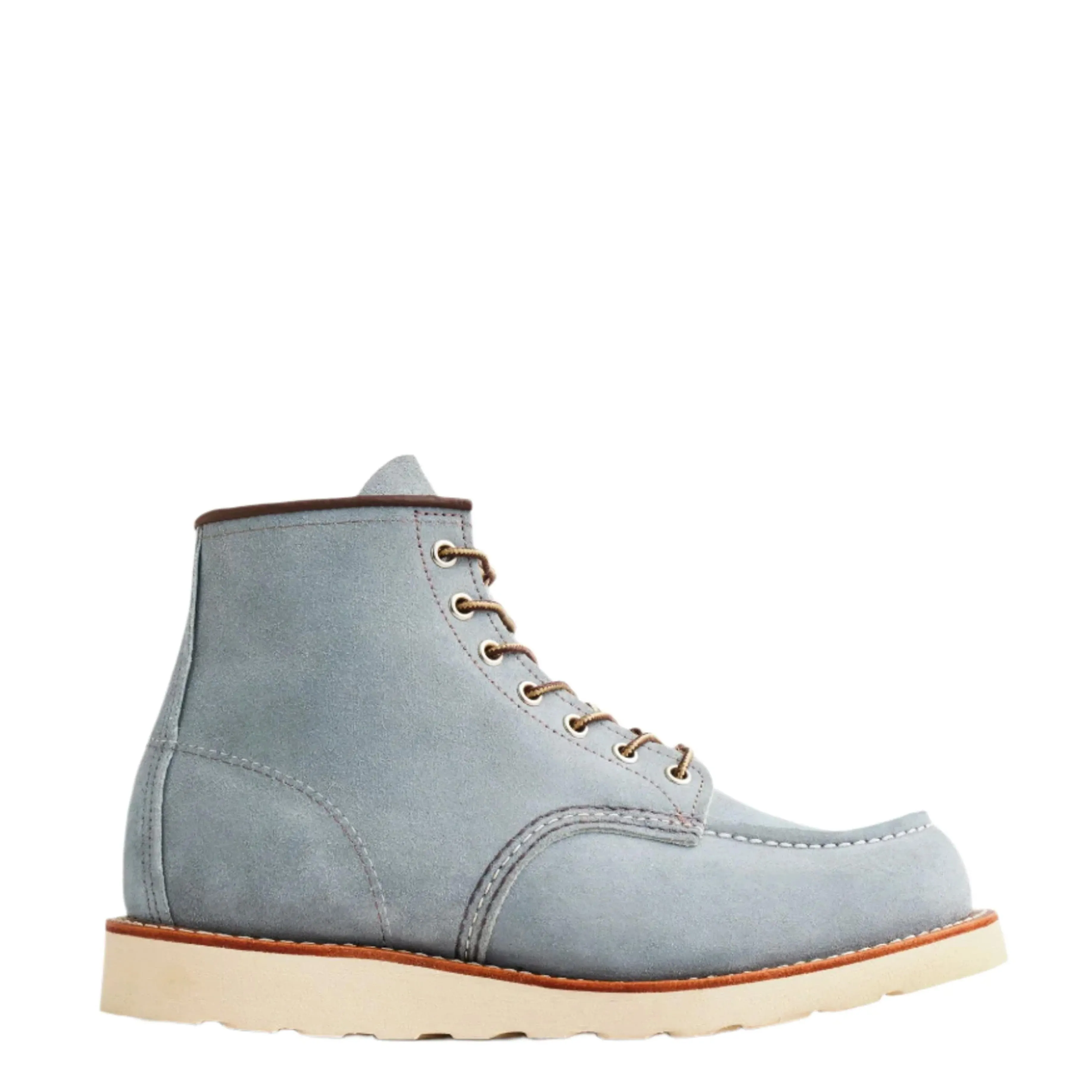 Trendy 2025 Red Wing 6-Inch Classic Moc Dusty Blue Abilene  Ends Soon!