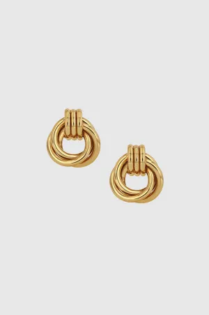 Triple Knot Earrings - Gold -ANINE BING