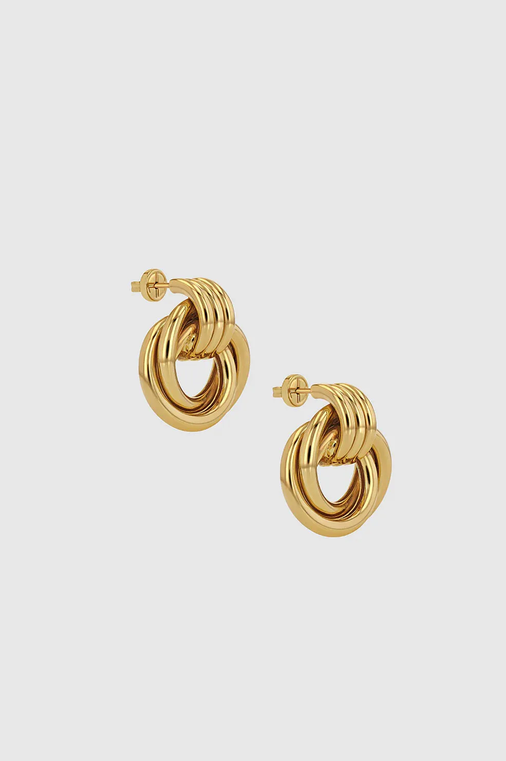 Triple Knot Earrings - Gold -ANINE BING