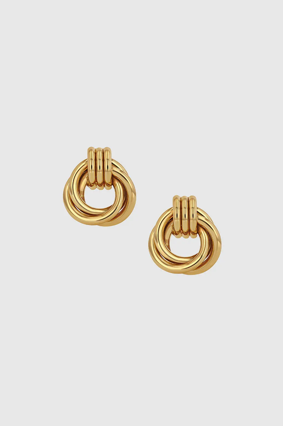 Triple Knot Earrings - Gold -ANINE BING