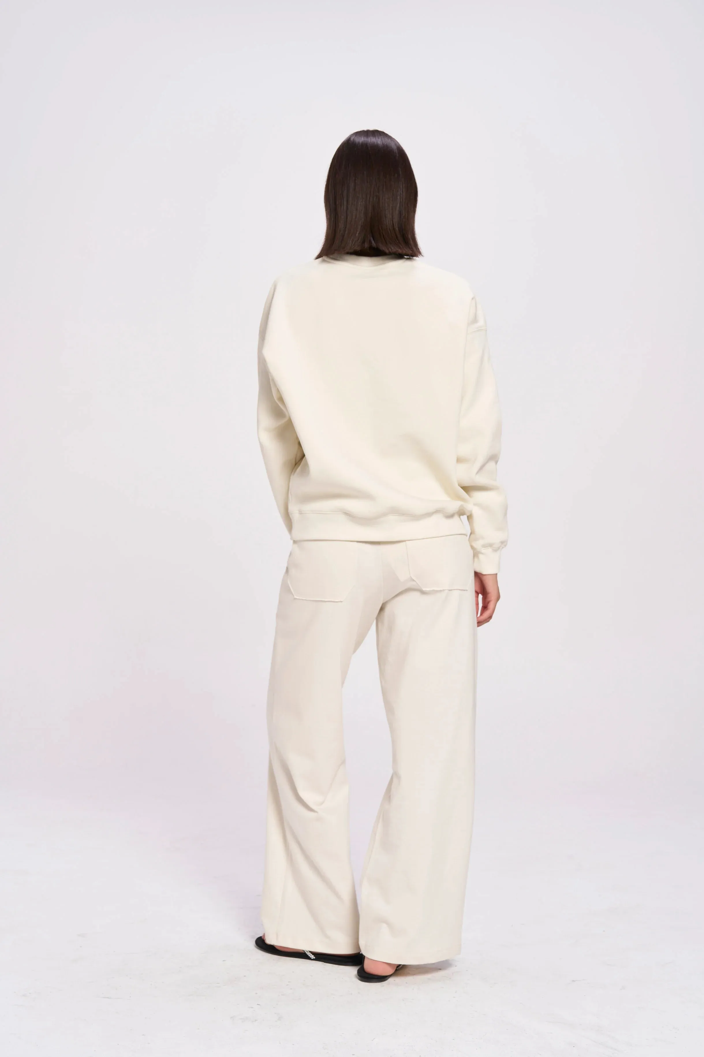 TSUNAMI MAIDEN FLEECE CREW - SOFT BUTTER - MAKU