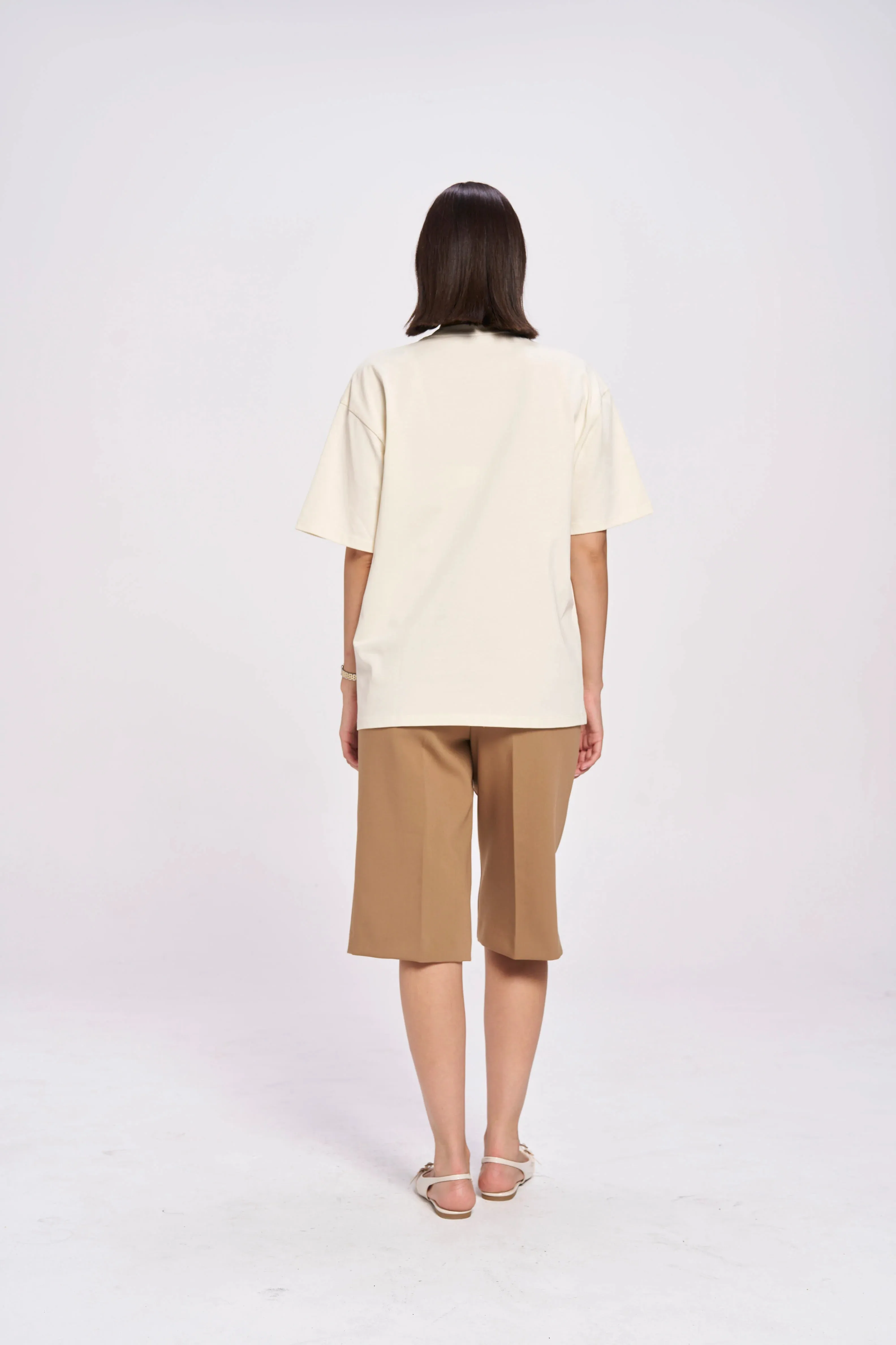 TSUNAMI MAIDEN OVERSIZE TEE - IVORY - MAKU