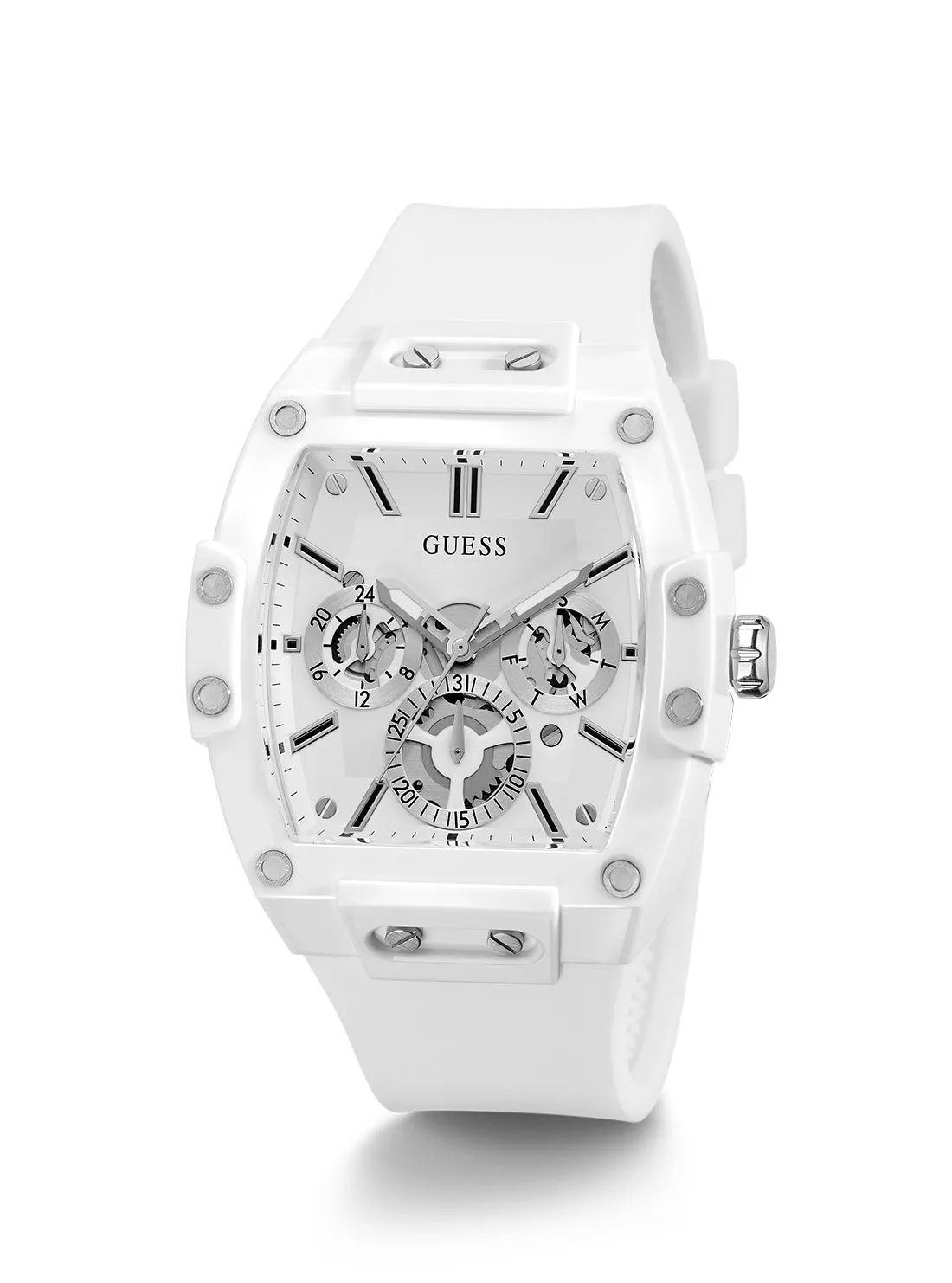 White Phoenix Silicone Watch Guess