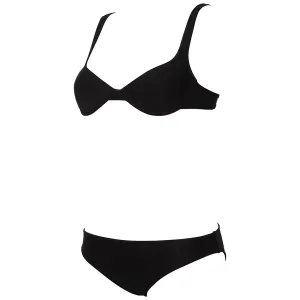 WOMEN'S WIRE BIKINI SOLID - BLACK/BLACK