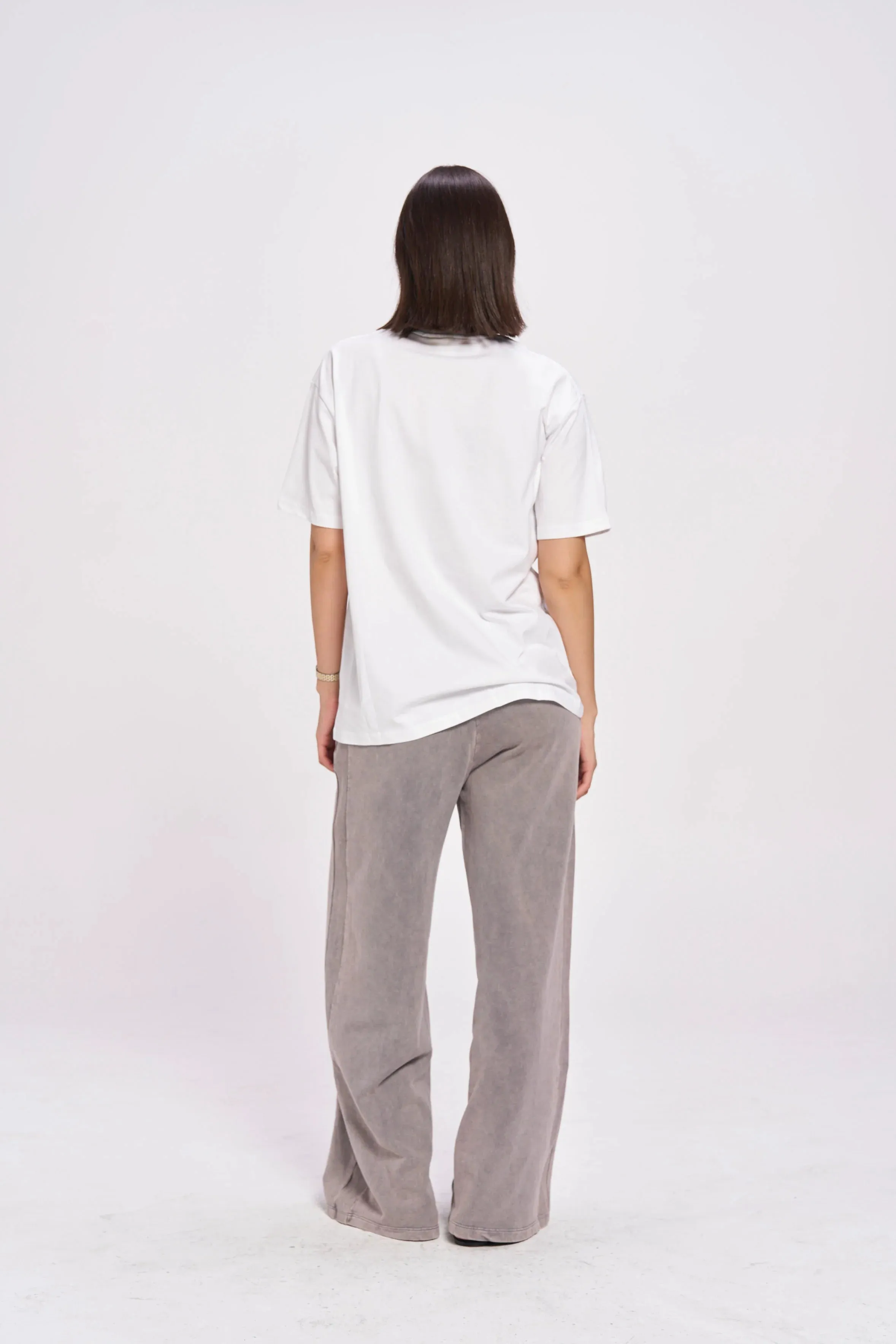 YEEHAW!! OVERSIZE DEEP DROP SHOULDER TEE - LUCENT WHITE - MAKU